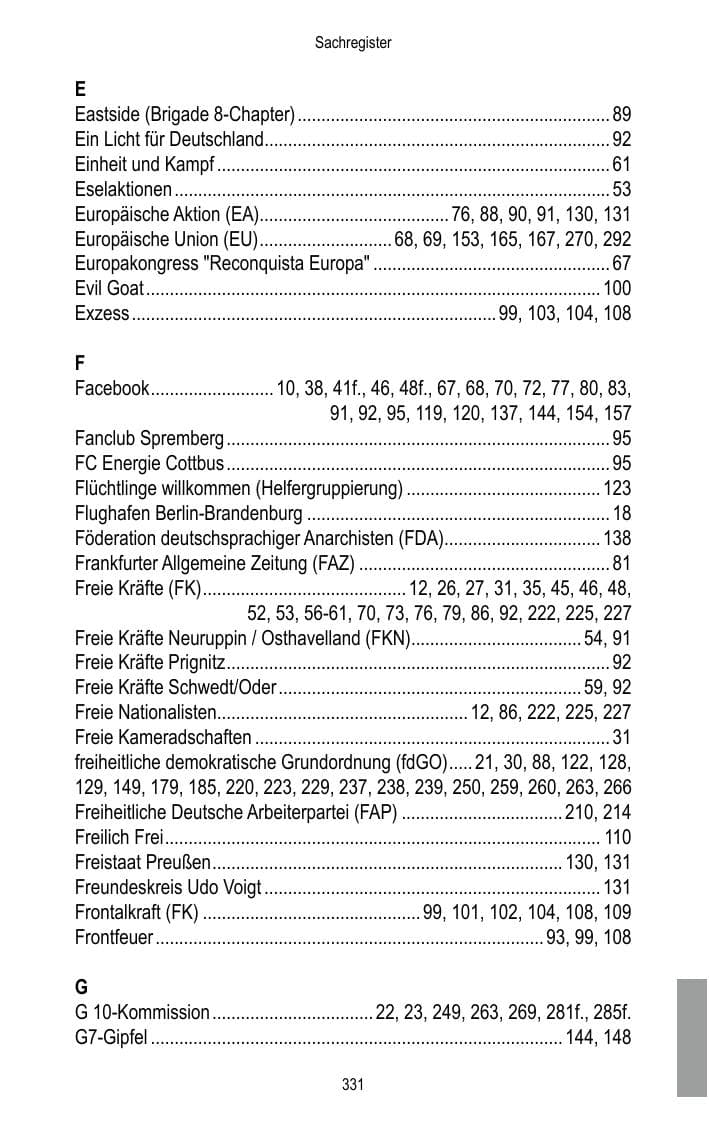 Seite 333 des Verfassungsschutzbericht 2015 Brandenburg