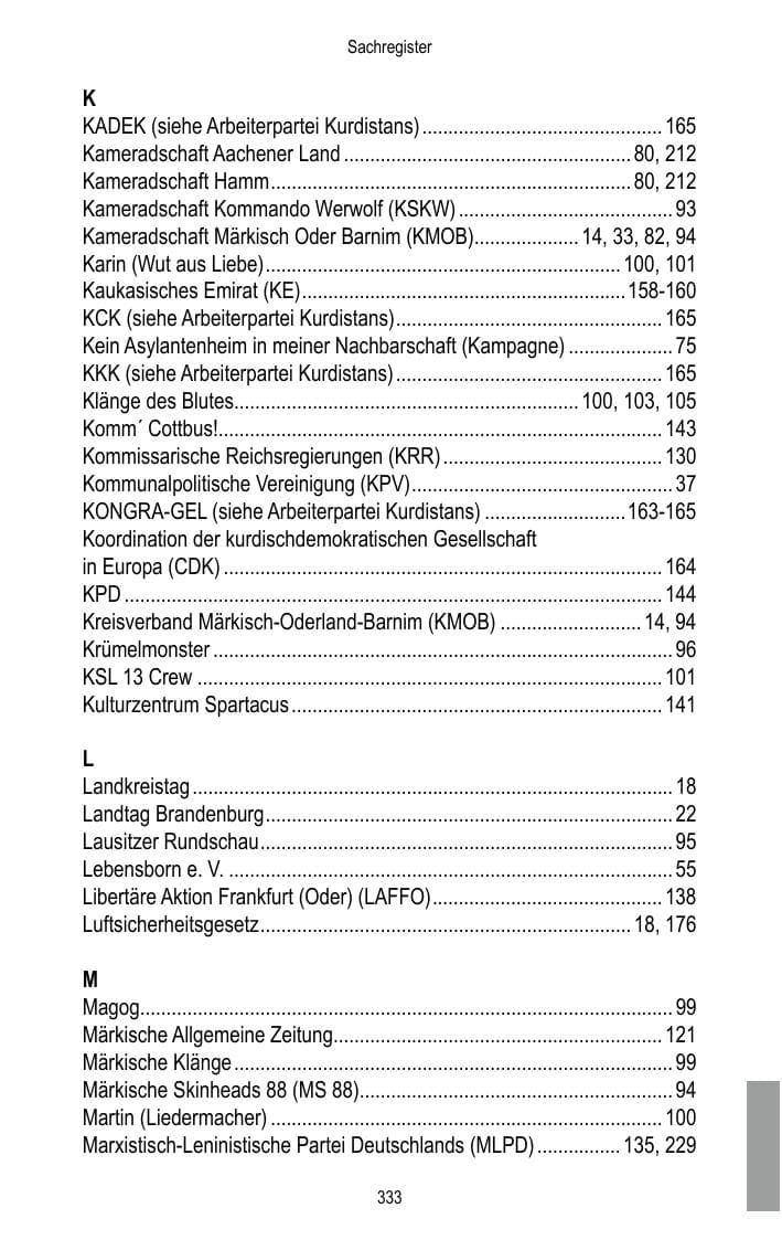 Seite 335 des Verfassungsschutzbericht 2015 Brandenburg