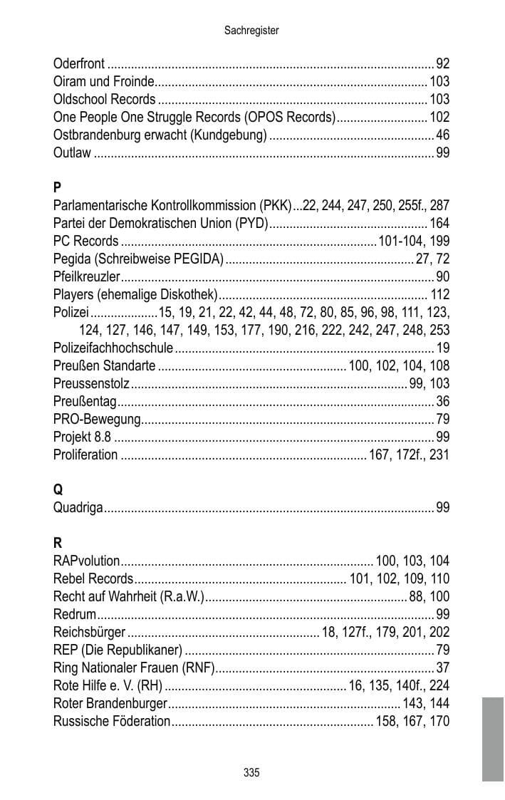 Seite 337 des Verfassungsschutzbericht 2015 Brandenburg