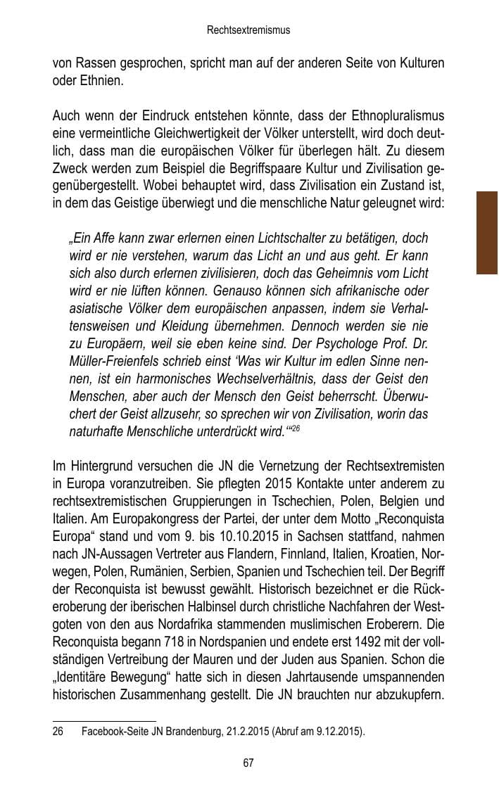 Seite 69 des Verfassungsschutzbericht 2015 Brandenburg