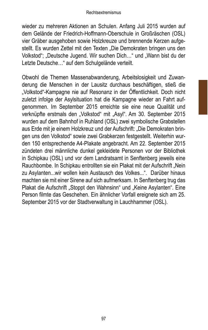 Seite 99 des Verfassungsschutzbericht 2015 Brandenburg