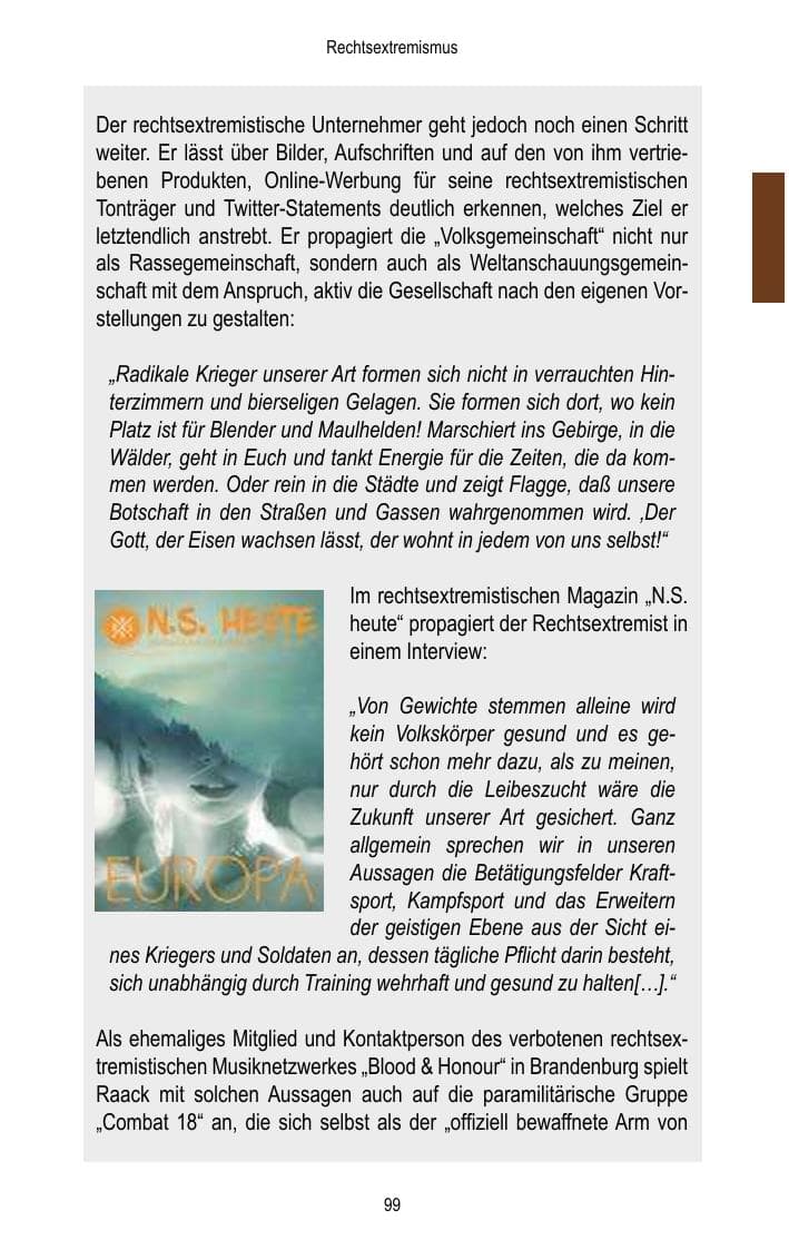 Seite 101 des Verfassungsschutzbericht 2017 Brandenburg