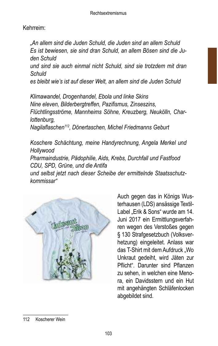 Seite 105 des Verfassungsschutzbericht 2017 Brandenburg