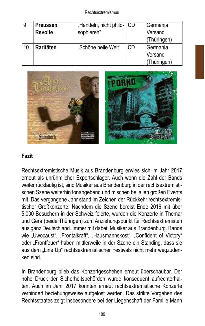 Seite 111 des Verfassungsschutzbericht 2017 Brandenburg
