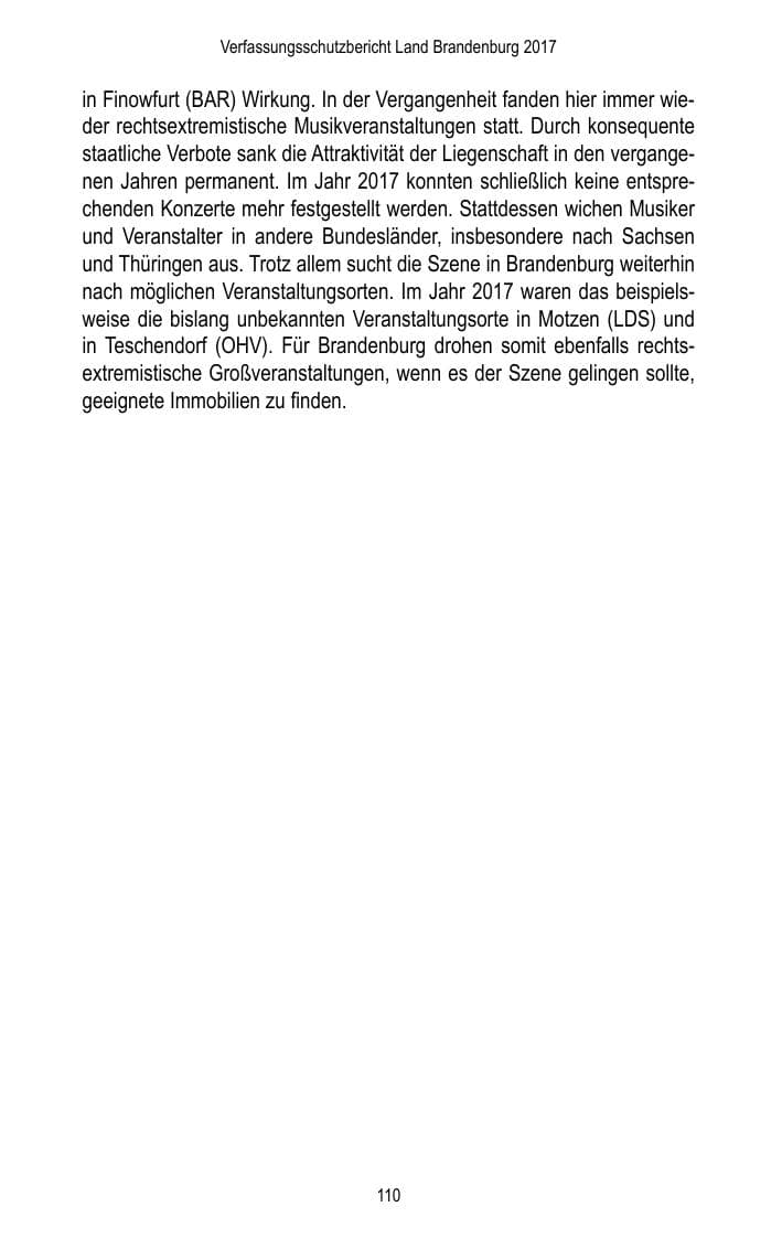 Seite 112 des Verfassungsschutzbericht 2017 Brandenburg