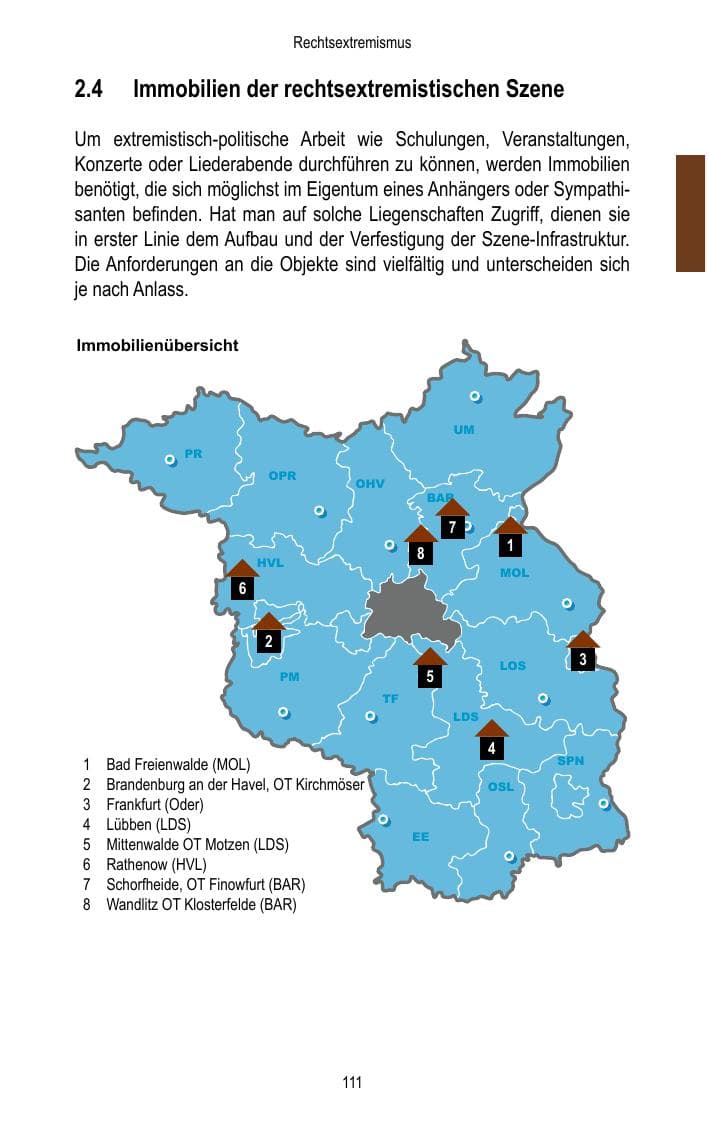 Seite 113 des Verfassungsschutzbericht 2017 Brandenburg