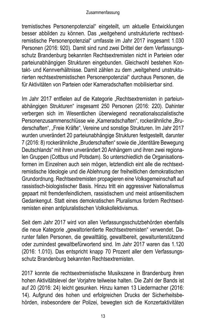Seite 15 des Verfassungsschutzbericht 2017 Brandenburg