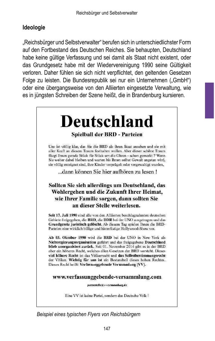 Seite 149 des Verfassungsschutzbericht 2017 Brandenburg