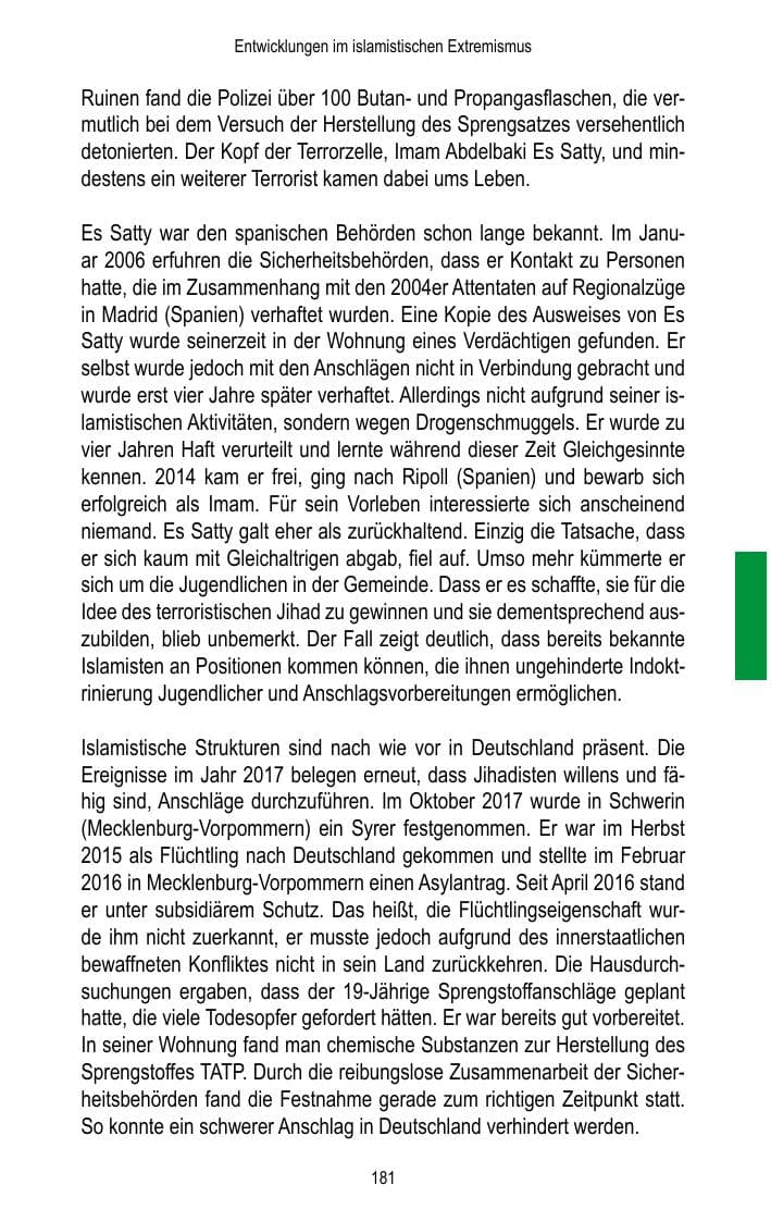 Seite 183 des Verfassungsschutzbericht 2017 Brandenburg