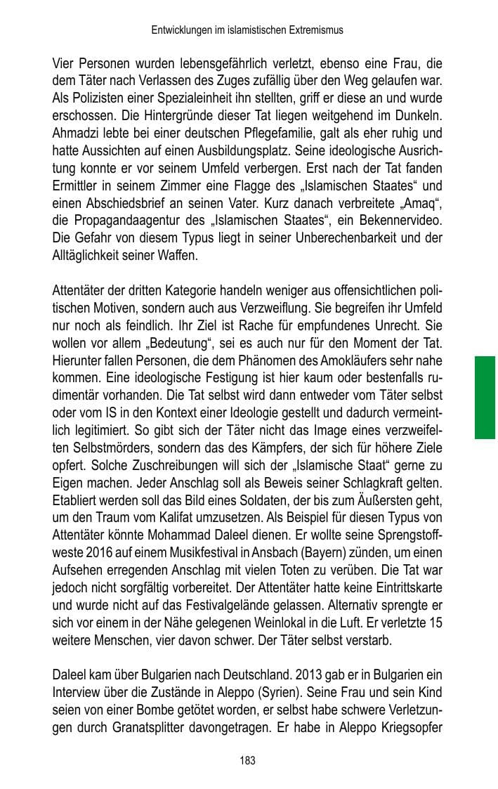 Seite 185 des Verfassungsschutzbericht 2017 Brandenburg