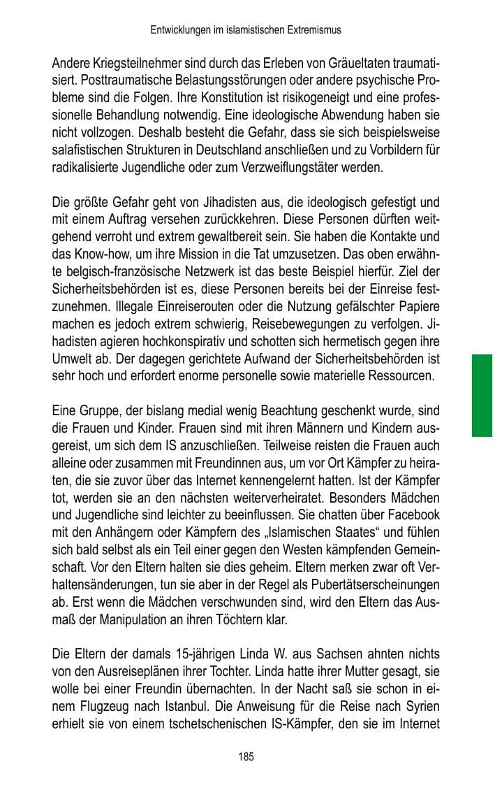 Seite 187 des Verfassungsschutzbericht 2017 Brandenburg