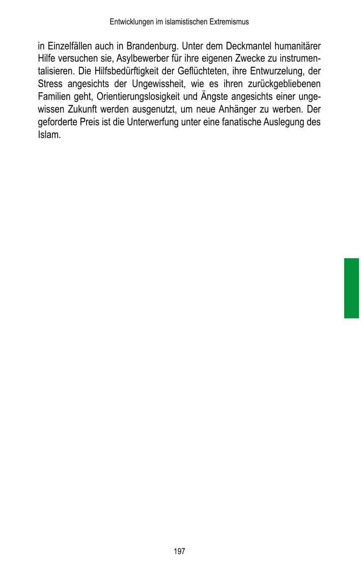 Seite 199 des Verfassungsschutzbericht 2017 Brandenburg