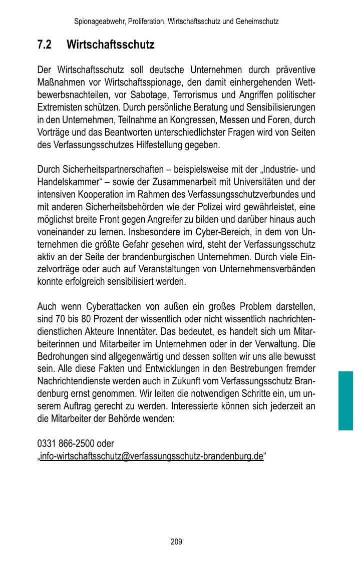 Seite 211 des Verfassungsschutzbericht 2017 Brandenburg