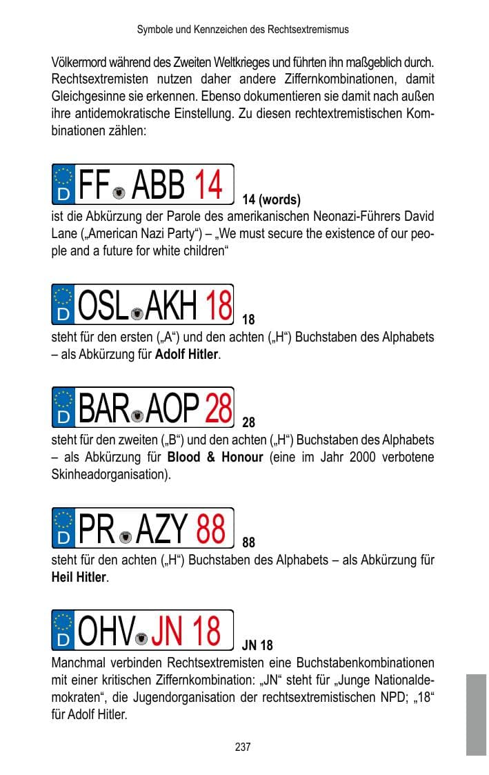 Seite 239 des Verfassungsschutzbericht 2017 Brandenburg