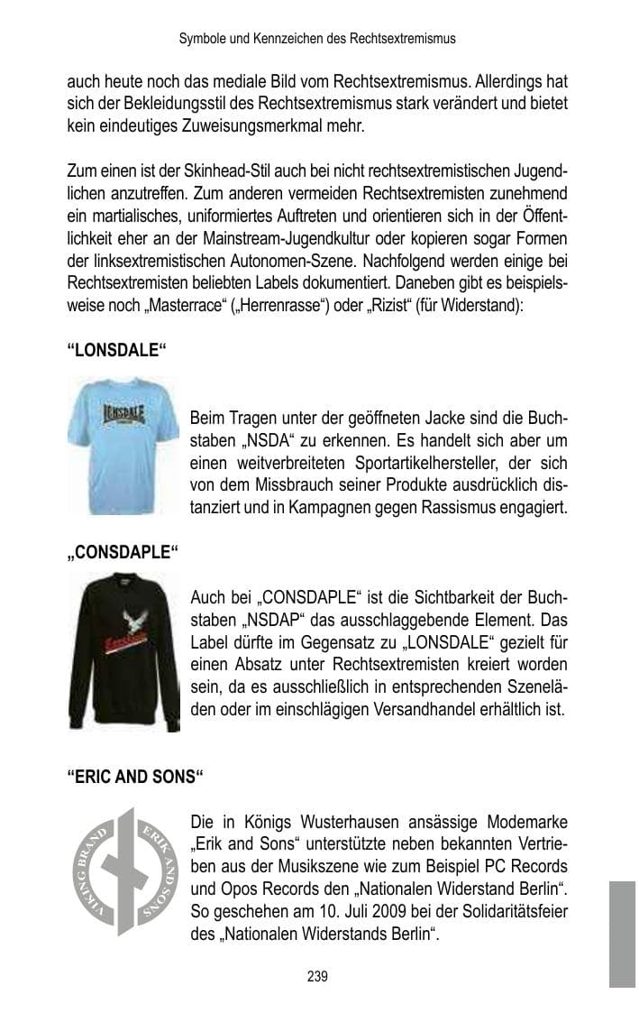 Seite 241 des Verfassungsschutzbericht 2017 Brandenburg