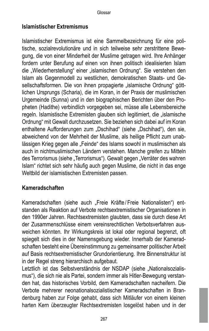 Seite 269 des Verfassungsschutzbericht 2017 Brandenburg