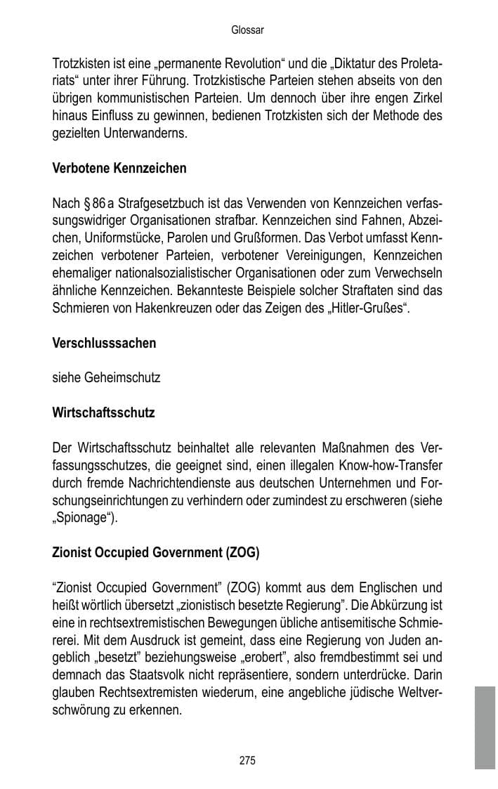 Seite 277 des Verfassungsschutzbericht 2017 Brandenburg