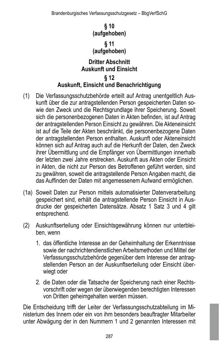 Seite 289 des Verfassungsschutzbericht 2017 Brandenburg