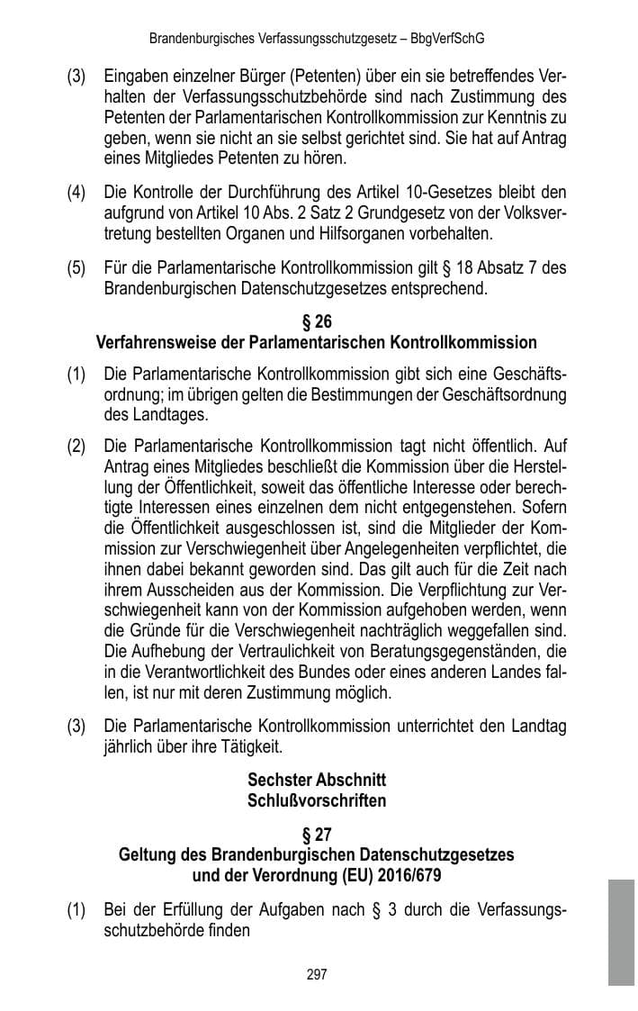 Seite 299 des Verfassungsschutzbericht 2017 Brandenburg