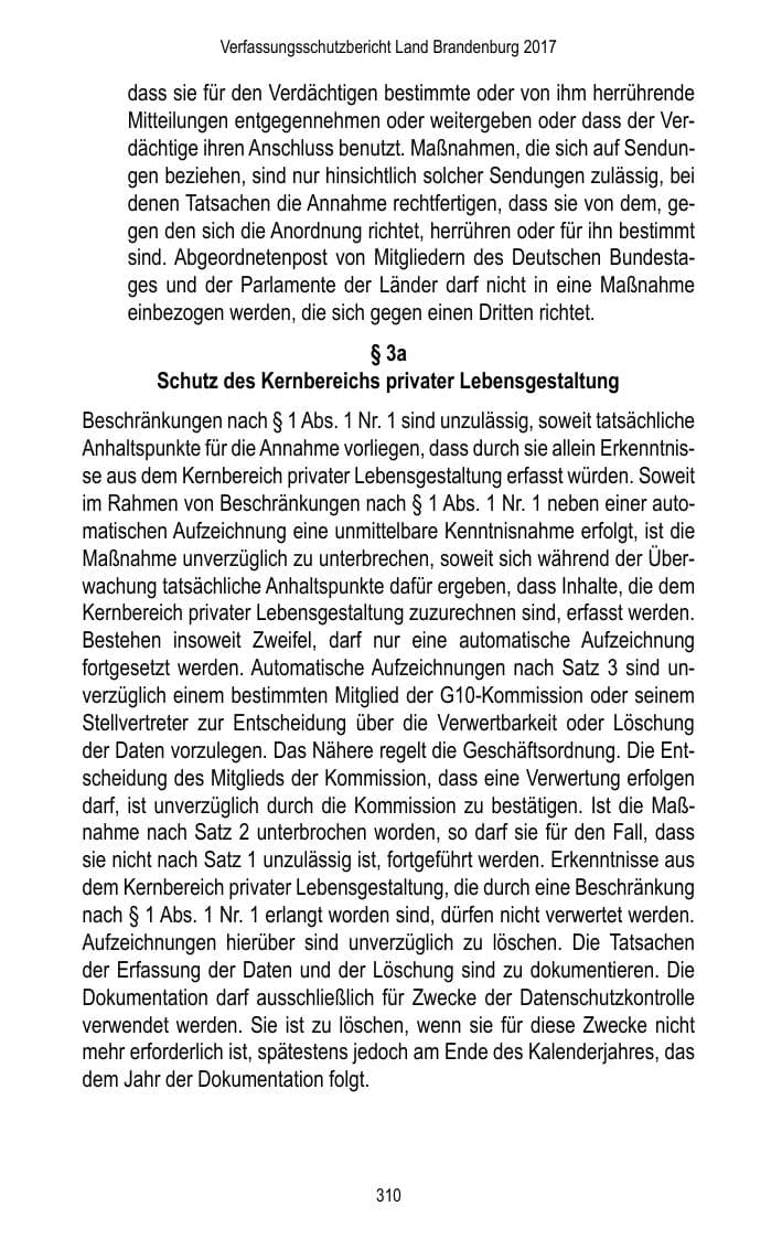 Seite 312 des Verfassungsschutzbericht 2017 Brandenburg