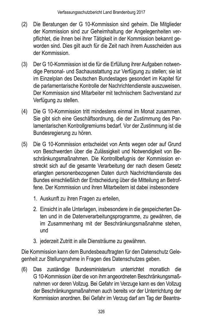 Seite 328 des Verfassungsschutzbericht 2017 Brandenburg