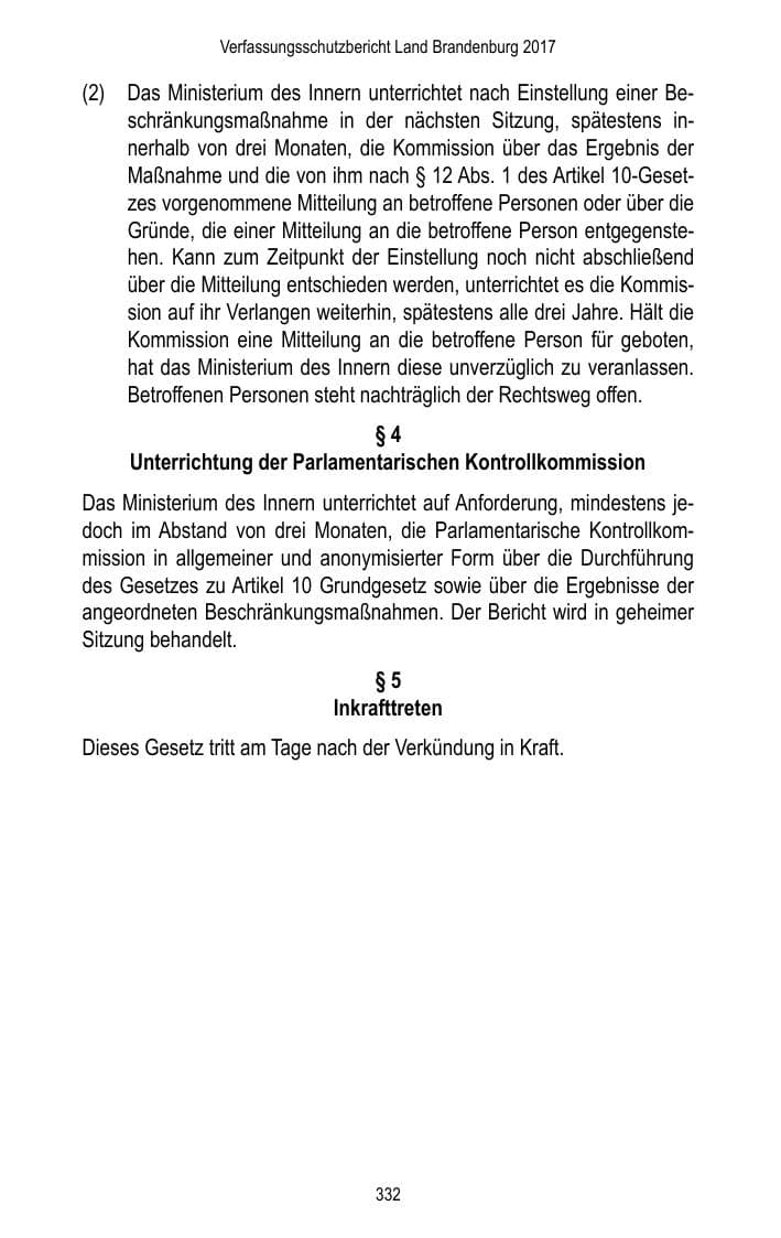 Seite 334 des Verfassungsschutzbericht 2017 Brandenburg