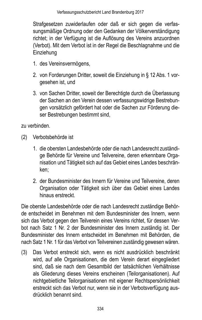 Seite 336 des Verfassungsschutzbericht 2017 Brandenburg