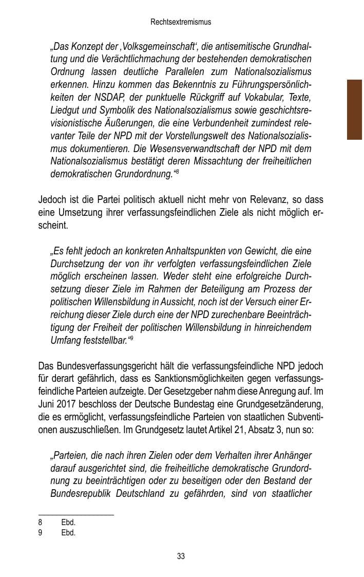 Seite 35 des Verfassungsschutzbericht 2017 Brandenburg