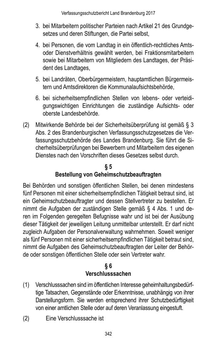 Seite 344 des Verfassungsschutzbericht 2017 Brandenburg