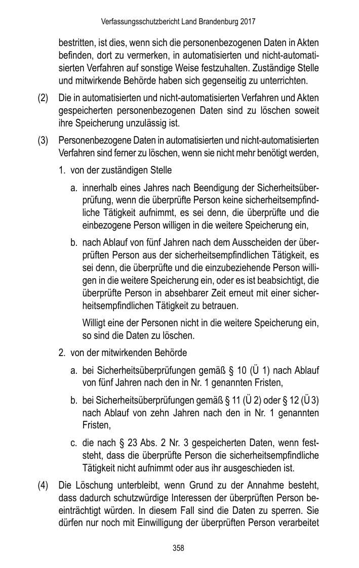 Seite 360 des Verfassungsschutzbericht 2017 Brandenburg