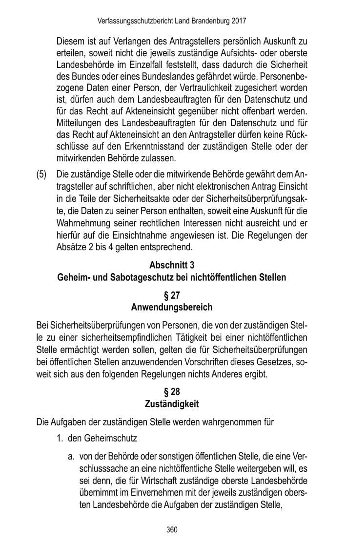 Seite 362 des Verfassungsschutzbericht 2017 Brandenburg