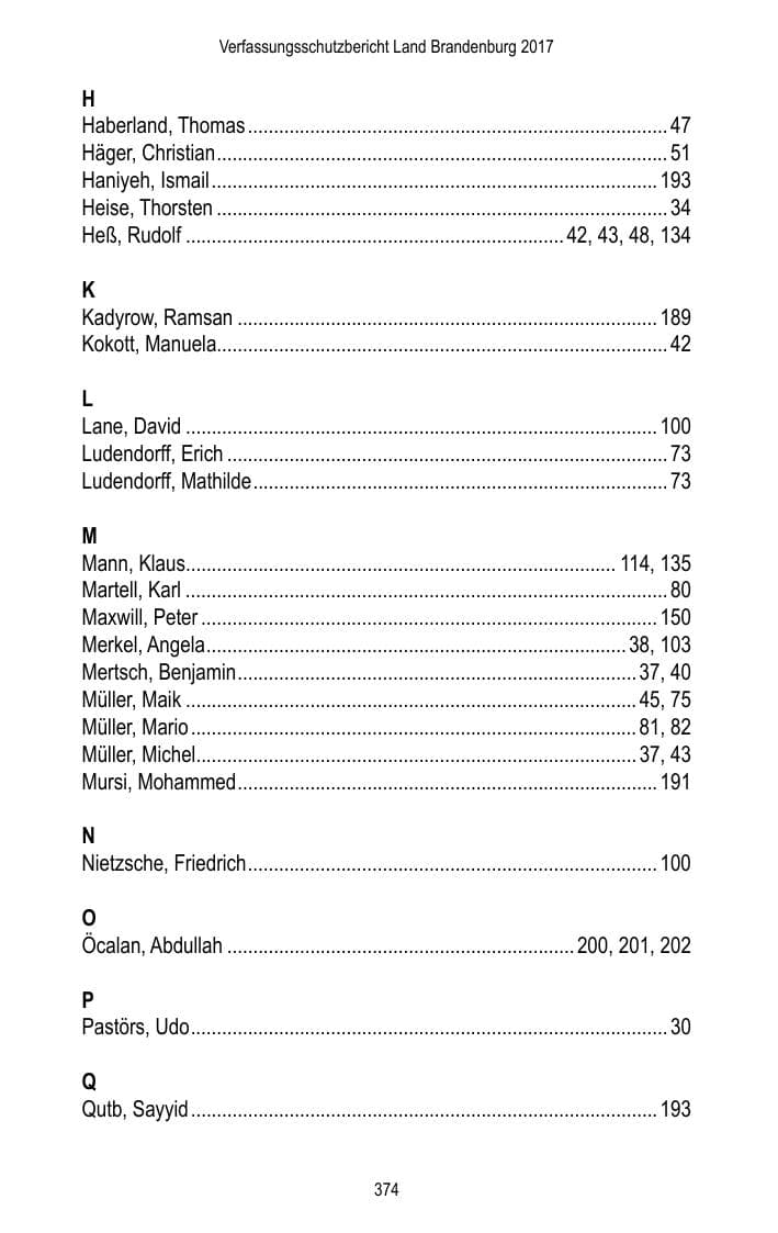 Seite 376 des Verfassungsschutzbericht 2017 Brandenburg