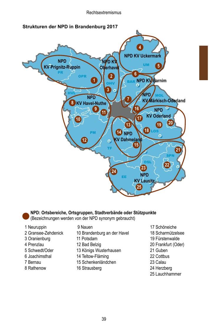 Seite 41 des Verfassungsschutzbericht 2017 Brandenburg