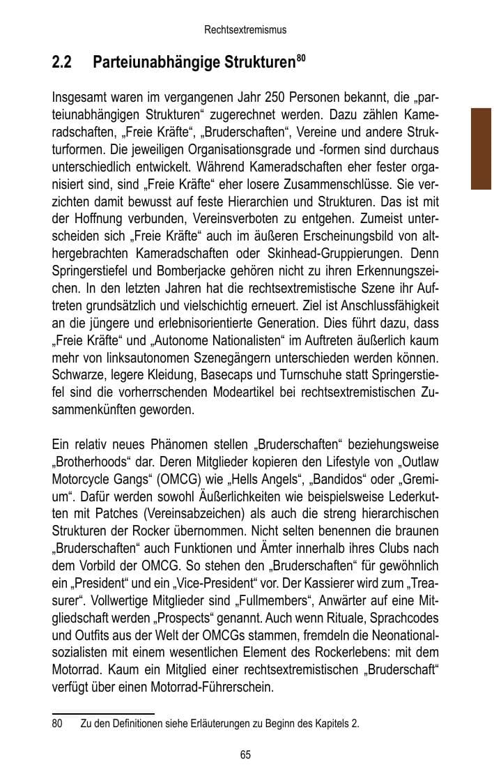 Seite 67 des Verfassungsschutzbericht 2017 Brandenburg