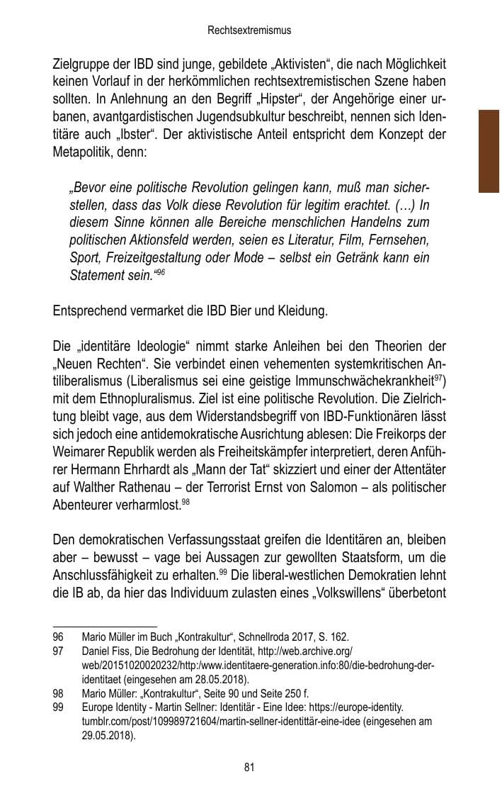 Seite 83 des Verfassungsschutzbericht 2017 Brandenburg