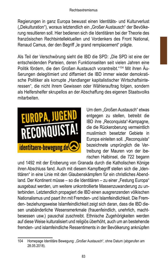 Seite 85 des Verfassungsschutzbericht 2017 Brandenburg
