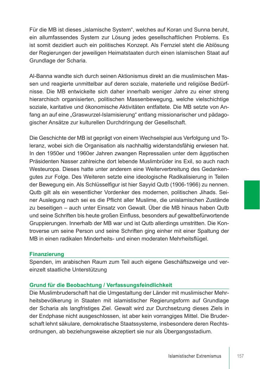 Seite 157 des Verfassungsschutzbericht 2018 Brandenburg