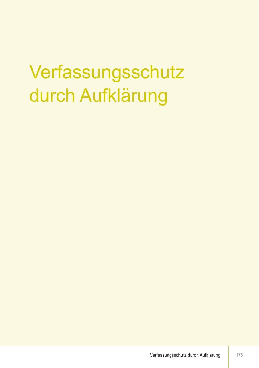 Seite 175 des Verfassungsschutzbericht 2018 Brandenburg