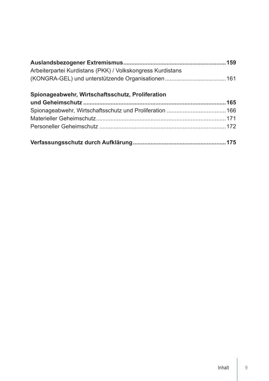 Seite 9 des Verfassungsschutzbericht 2018 Brandenburg