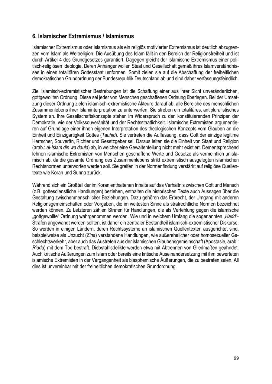 Seite 99 des Verfassungsschutzbericht 2019 Brandenburg