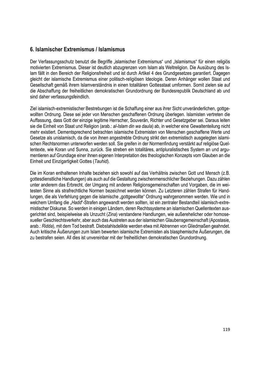 Seite 119 des Verfassungsschutzbericht 2020 Brandenburg