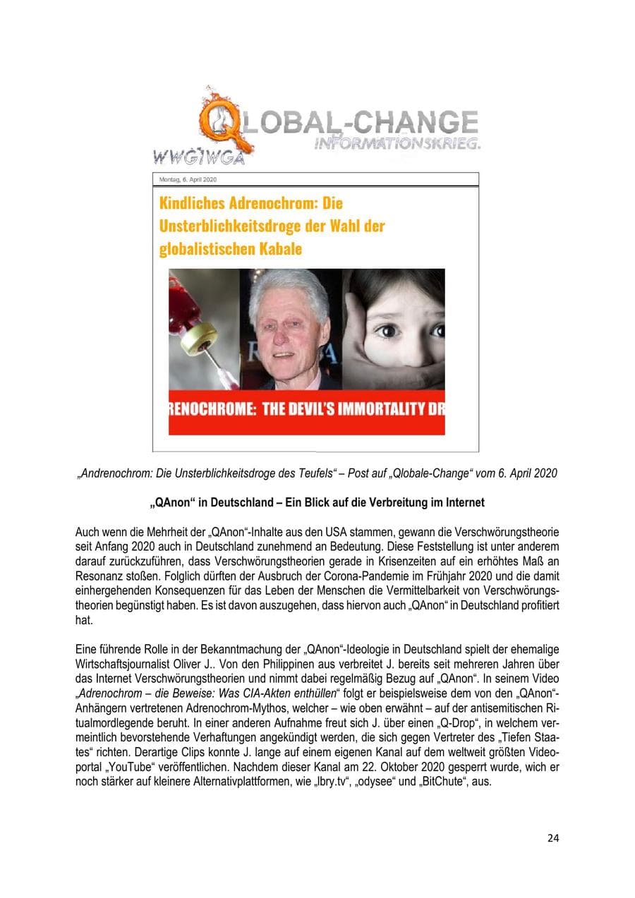 Seite 24 des Verfassungsschutzbericht 2020 Brandenburg
