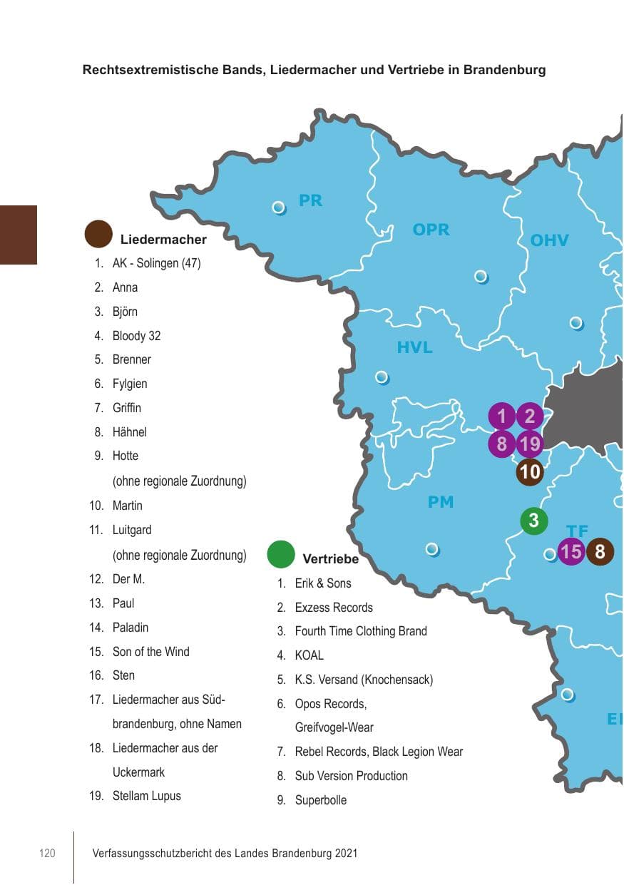 Seite 120 des Verfassungsschutzbericht 2021 Brandenburg