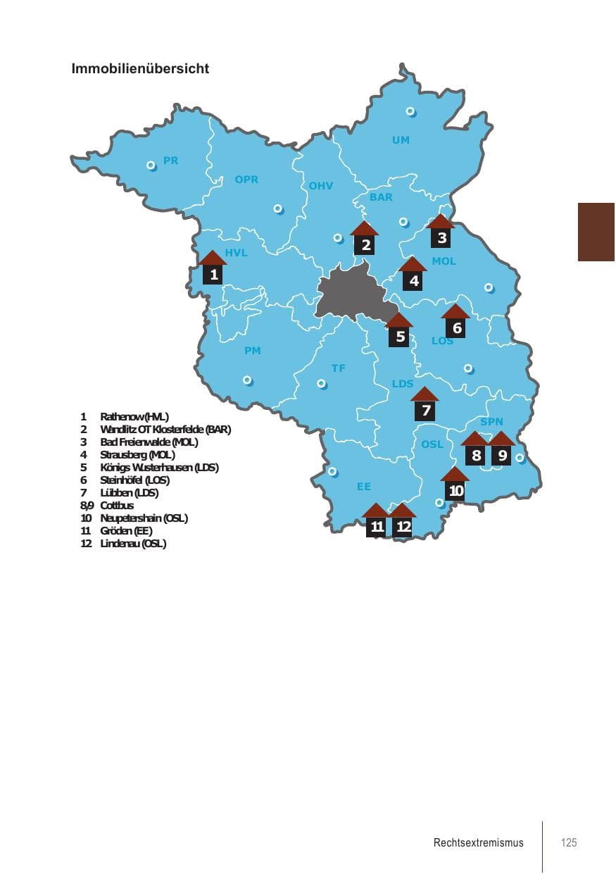 Seite 125 des Verfassungsschutzbericht 2021 Brandenburg