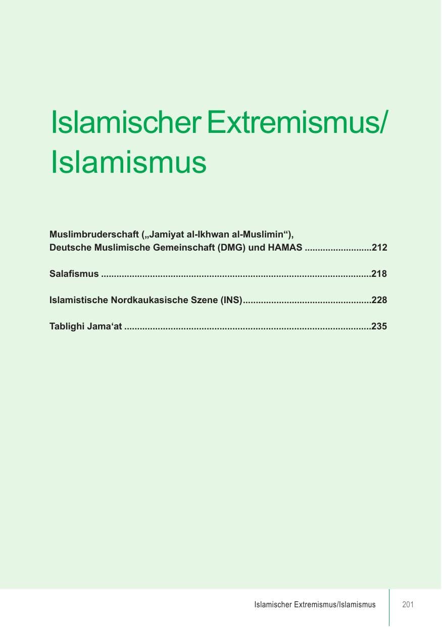 Seite 201 des Verfassungsschutzbericht 2021 Brandenburg