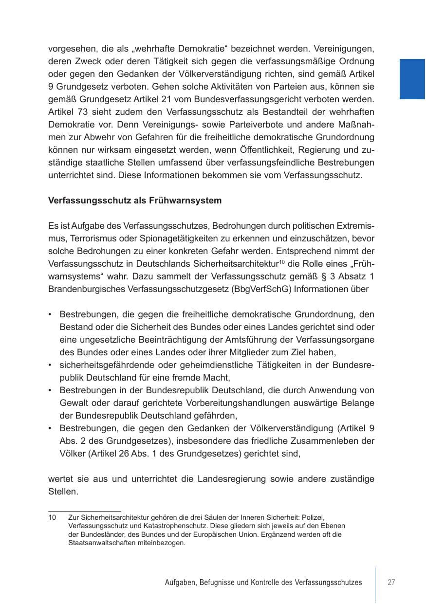 Seite 27 des Verfassungsschutzbericht 2021 Brandenburg