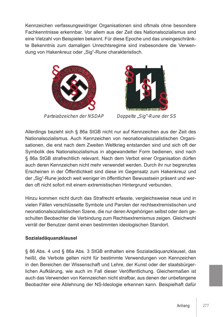 Seite 277 des Verfassungsschutzbericht 2021 Brandenburg