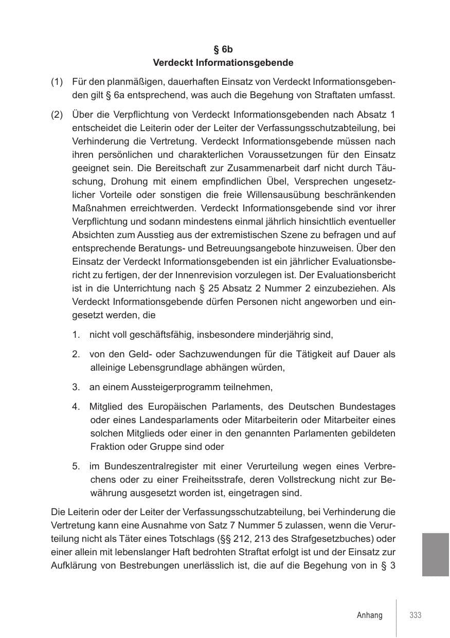 Seite 333 des Verfassungsschutzbericht 2021 Brandenburg