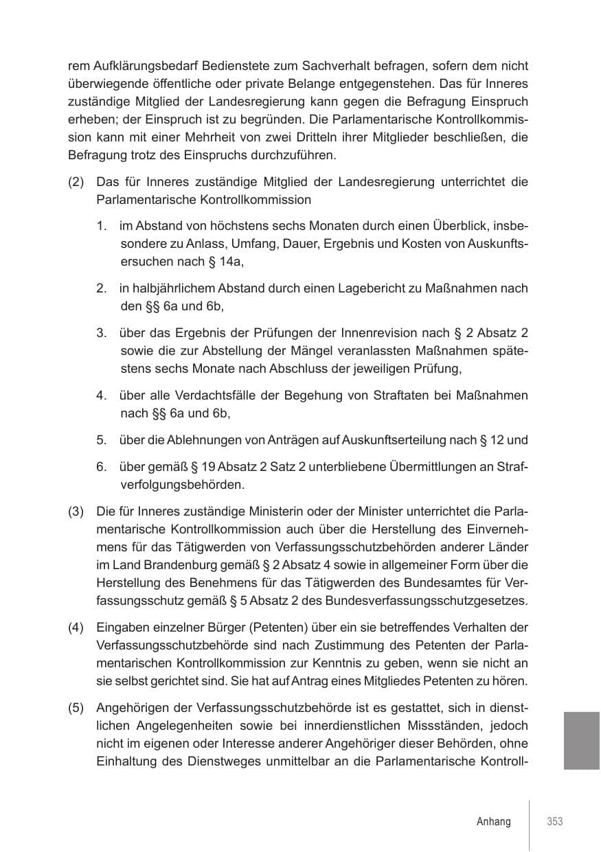 Seite 353 des Verfassungsschutzbericht 2021 Brandenburg