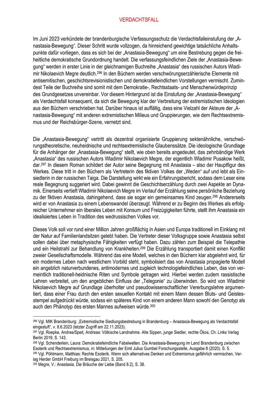 Seite 118 des Verfassungsschutzbericht 2023 Brandenburg